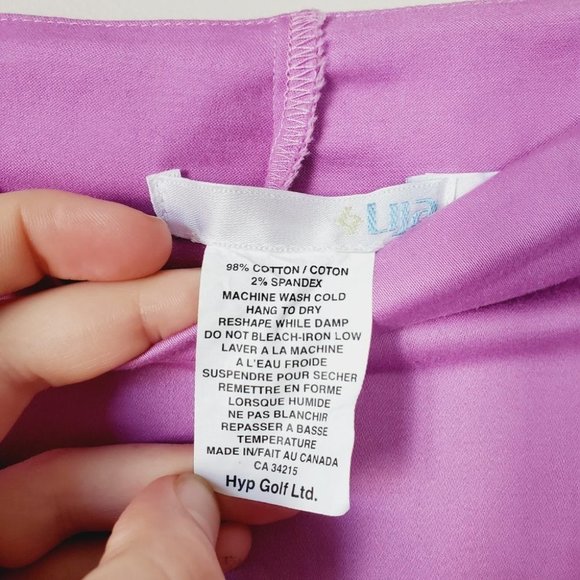 Lija Skort Athletic Golf Tennis Front Slit Cotton Mauve Pink 6 - Picture 7 of 10